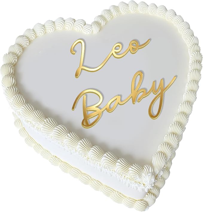 Leo Cake Topper – Zodiac Birthday Decoration for Leo Season, Horoscope Party Supplies for Baby or Adult Birthday (leo baby golden)