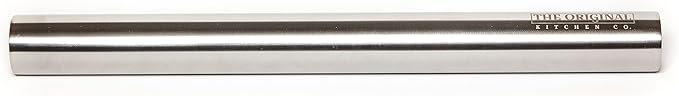 The Original Stainless Steel Rolling Pin Featuring a Non-Stick Surface Perfect for Making Pasta, Cookies, Ravioli and Pizza