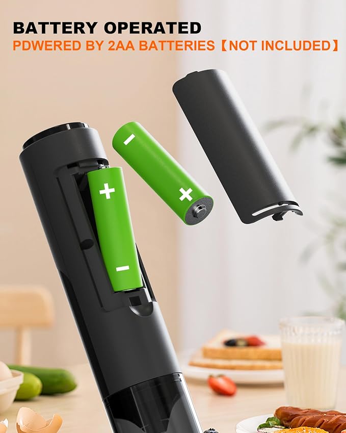 Electric Milk Frother Handheld with Cover (2AA Not Included) | Storage Cover - Easy To Carry Drink Mixer Handheld, Portable Frother for Coffee, Latte, Matcha, Cappuccino & Hot Chocolate