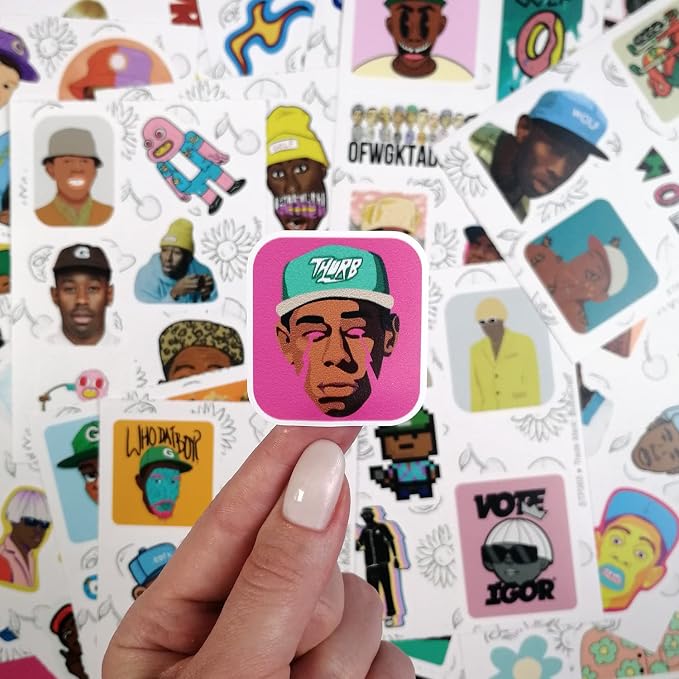100 Pcs Cherry, Odd Stickers, American Rapper Decals - Hip Hop Decals, Rap Stickers