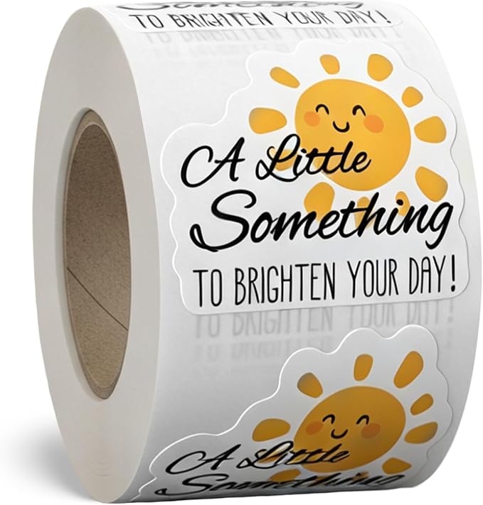 Thank You Stickers for Small Business Online Retailers Small Shop Envelopes Mail Baking, Sealing Packaging Gift Wrap Stickers, Brightens Your Day, 500Pcs