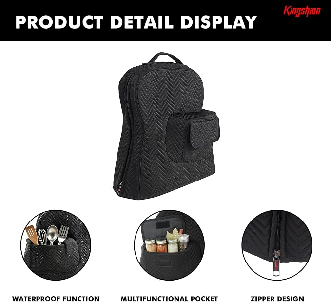 Stand Mixer Cover Compatible with KitchenAid Tilt-Head Mixer, Quilted Dust Cover with Zipper Back & Side Pockets, Protective Storage Bag for Mixer Accessories, Black