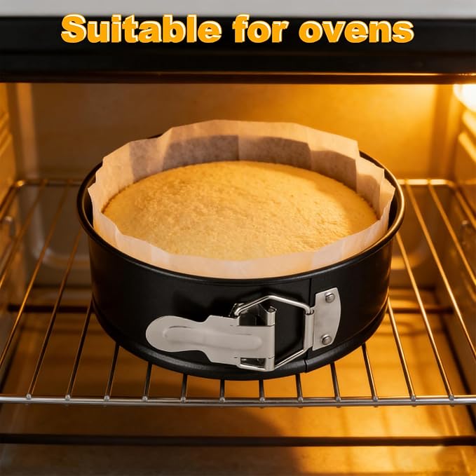 STARVAST 6 Pack 6 Inch Springform Pan - Non-Stick Mini Cheesecake Pans with Removable Bottom - Carbon Steel Leakproof Cake Molds for Baking, Instant Pot, Mousse (Black)