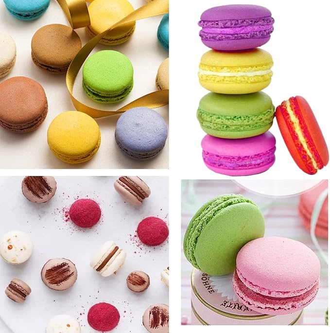 Mujiang 6-Cavity 3D Macaroon Hamburger Silicone Fondant Molds For Cake Decorating Chocolate Candy Mini Soap Bath Bomb