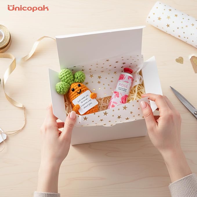 UnicoPak 10 Pack 6x4x3.5 Small Gift Boxes White Gift Boxes with Lids for Presents Bulk for Candle Mug Perfume Craft Ornaments Cookies Treats Favors