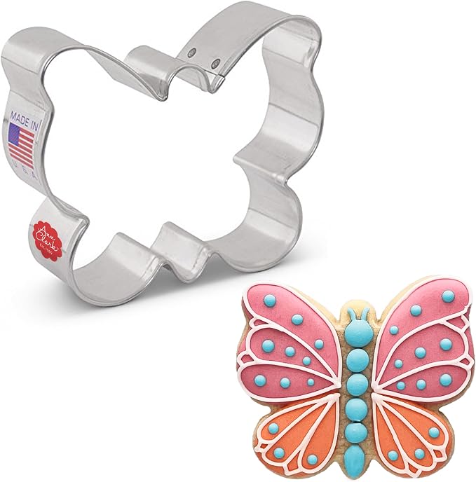 Ann Clark Small Butterfly/Moth Cookie Cutter, 3-1/8" Made in USA