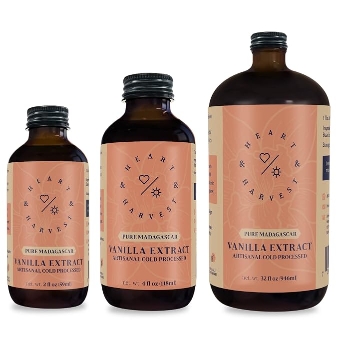 Madagascar Pure Vanilla Extract for Baking - Cold-Pressed Madagascar Vanilla Extract w/ Gift Box - No Added Sugar Vanilla Extract Keto - Real Vanilla Extract No Artificial Additives or Colors -