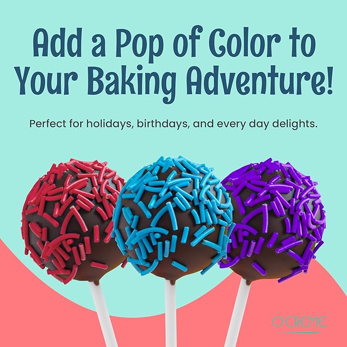 O’Creme Orange Sprinkles – 2.2 Pounds for Cake Decorating – Kosher Pastel Sprinkles for Cupcakes, Cookies, Cakes, Ice Cream