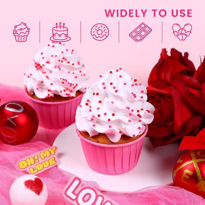 Pink Nonpareils Sprinkles, Red Pink and White Sprinkles Bulk for Cake Decorating Cupcake Baking Dessert Cookies Valentine's Decoration, 3.52oz