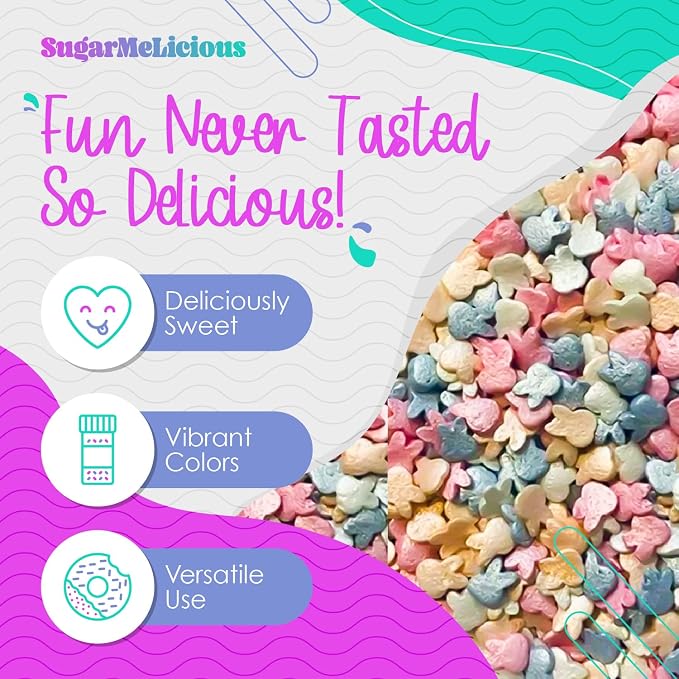 SugarMeLicious Silver Wedding Ring Thick Candy Quins, Cupcake Confetti, Anniversary, Engagement Sprinkles, 2oz