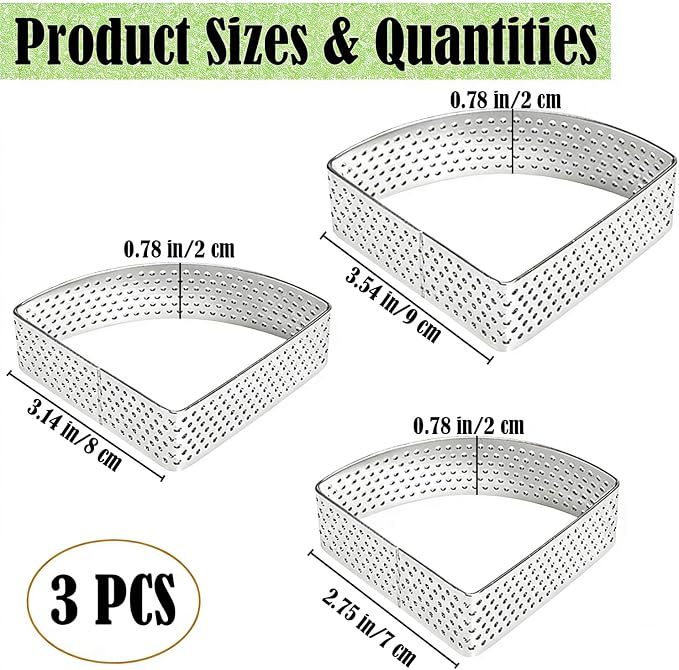 Scone Cutter Triangle Cookie Cutter Set (2.7, 3.1, 3.5 Inch) – Duty Stainless Steel Geometric Frame - Shaped Large Biscuit Cutter Set, Perfect for Even Scones, Pastries, Desserts & Triangle Cookies