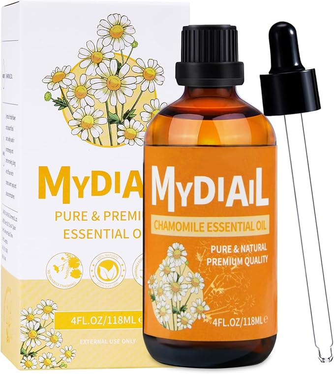 Chamomile Essential Oil Pure & Premium Quality Chamomile Oil for Diffuser, Soap & Candle Making, Massage, Skin Care, Aromatherapy, DIY Skin Products - 4OZ/118ML