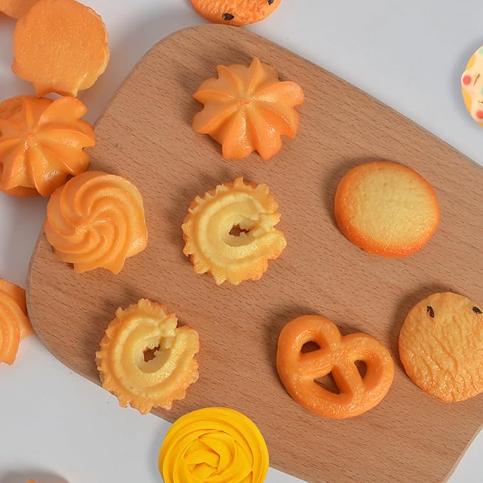 Cookies Chocolate Silicone Molds 6 Packs Donut Candy Mini Waffle Cookie Cream Molds for Cake Decoration Cupcake Toppers Jelly Butter Resin Clay
