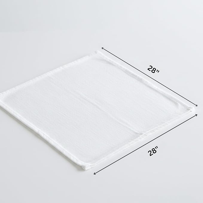 Flour Sack Towels | Tea Towel for Crafts| Kitchen Dish Cotton Blank Towel for Embroidery| Baking Bread Proofing Linen Cover| Super Absorbent Quick Dry| 3 Pack 28"x28" White