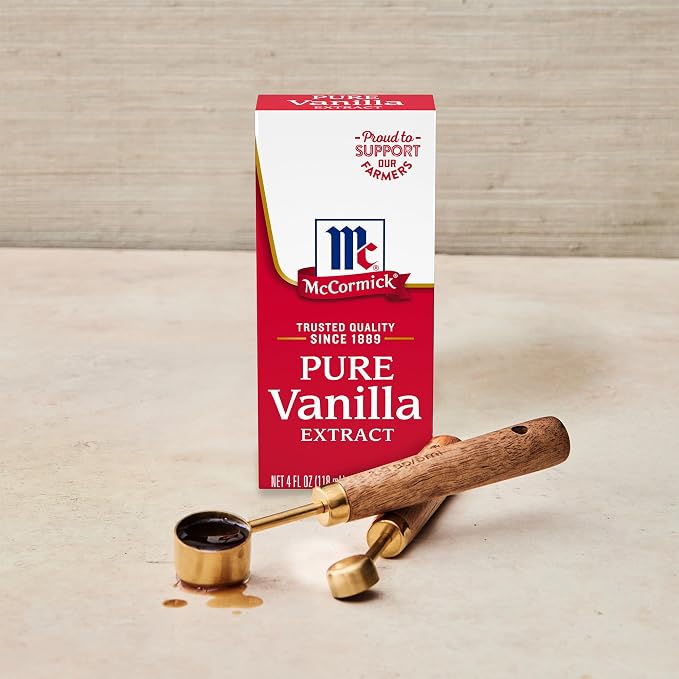 McCormick All Natural Pure Vanilla Extract (Made with Madagascar Vanilla Beans), 4 fl oz