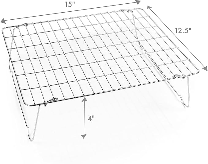 Brod & Taylor Accessory Shelf with Folding Legs for Folding Proofer & Slow Cooker (Stainless Steel)
