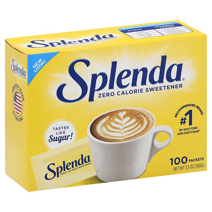 SPLENDA Zero Calorie Sweetener, 100 Count (Pack of 2)