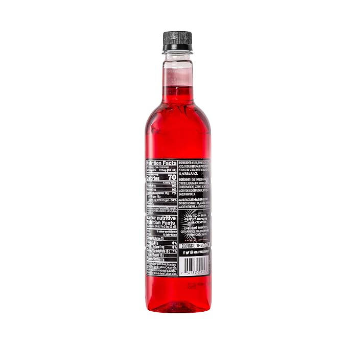 DaVinci Gourmet Classic Strawberry Syrup, Keto-friendly, 25.4 Fluid Ounces (Pack of 4)