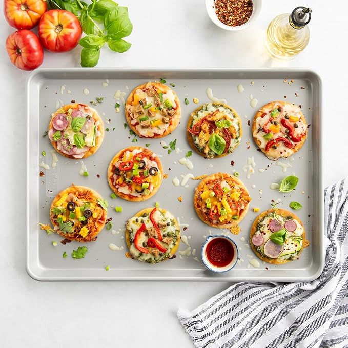 Nordic Ware Brilliant™ Colorful Bakeware 21 x 15 Extra Large Sheet Pan, Nonstick made without PFAS or PTFE for safe cooking; Reinforced steel rim prevents warping