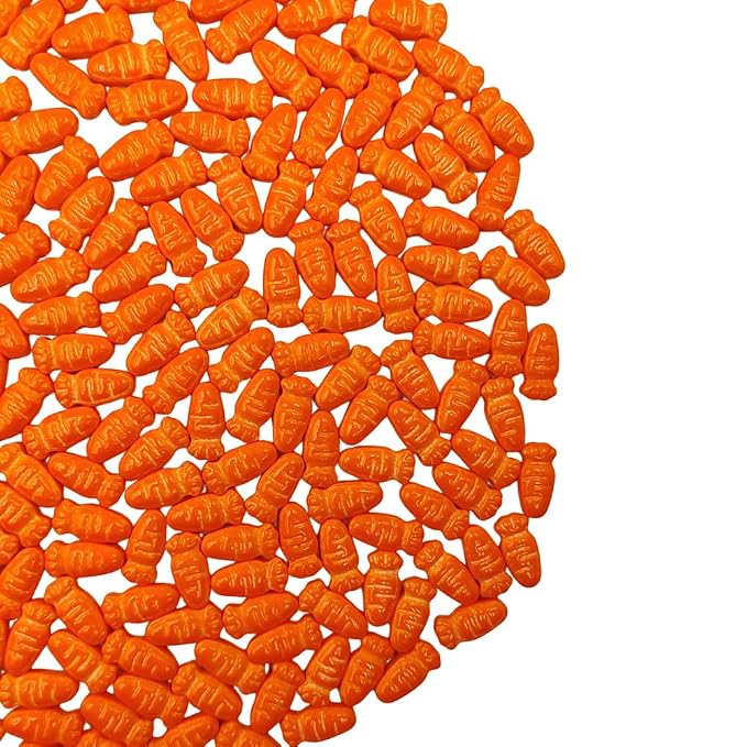 Homankit Carrot Sprinkles for Cake Decorating, Easter Sprinkles, Edible Carrot Cake Decorations for Easter Cupcake Toppers Baking Cookie Ice Cream Dount Dessert Decoration 3.5oz