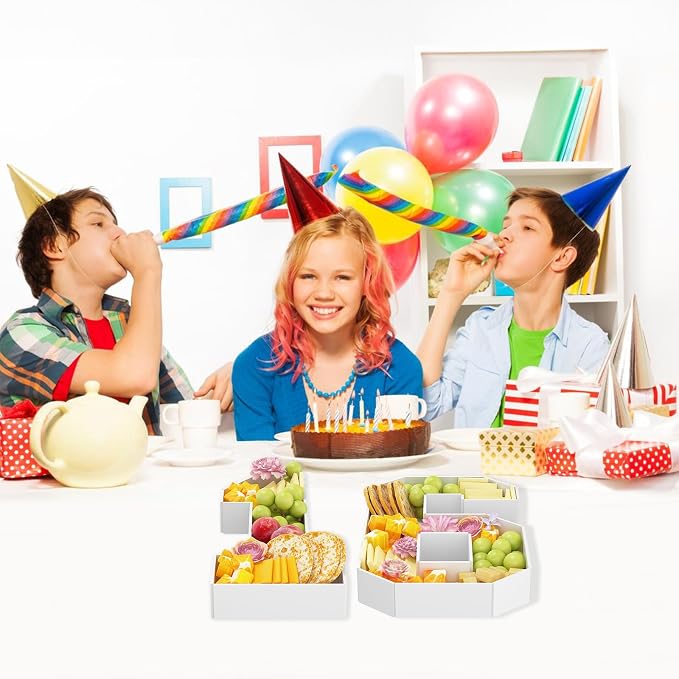 HILAVO Cardboard Number for Charcuterie, 13.7" Cardboard Number 16 Set Fillable Number for Food Paper Mache Number Boxes for Cupcake Candy Sweet 16th Birthday Anniversary Party Decorations