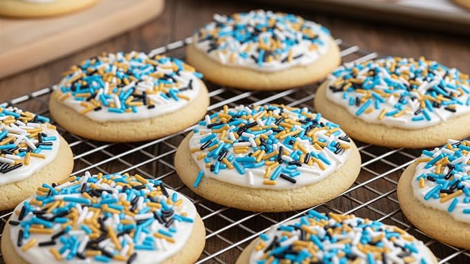 NCS Jacksonville Game Day Teal, Gold, Black & White Jimmies Edible Sprinkles – Cupcake, Cake & Cookie Decorations, 7 oz