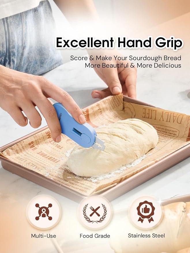 CLUEAPOP Bread Lame Magnetic Professional Bread Lame Dough Scoring Tool | Sourdough Scoring Tool | Sourdough Bread Baking & Bread Scoring Tool & 5 Razor Blades, Bread Making Kitchen Tool