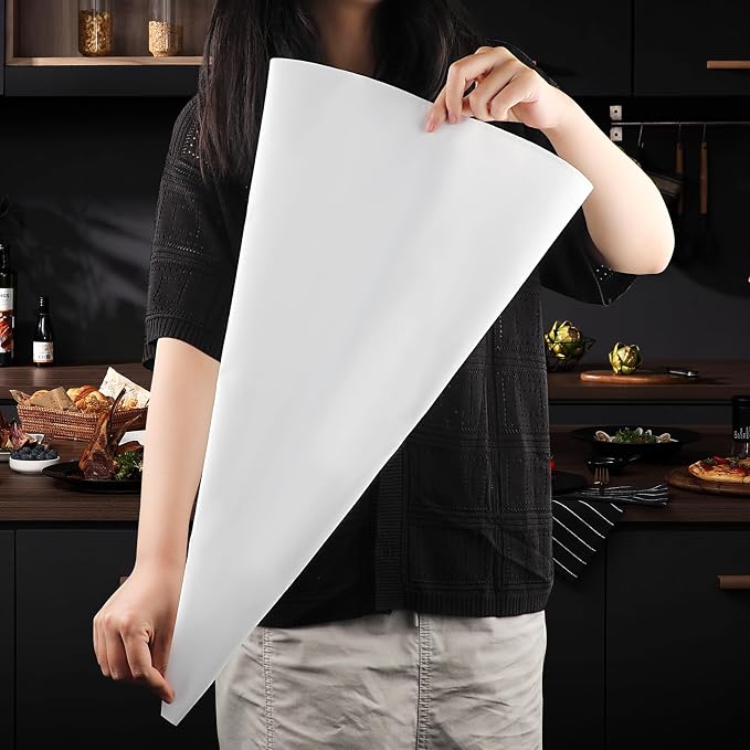 4 Pack 24 Inch Extra Large Reusable Piping Bags,Cotton Cloth Pastry Bags with Plastic Coating, Professional Tipless Icing Bags for Cake Decorating Cupcakes Cookies Desserts and Baking Supplies