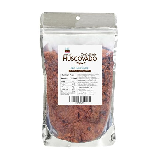 Dark Brown Muscovado Sugar, 1-Pound Bag