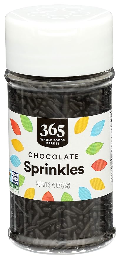 365 by Whole Foods Market, Chocolate Sprinkles, 2.75 Ounce (Pack of 5)