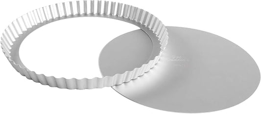 Fat Daddio's PFT-11 Round Fluted Tart Pan, 11 x 1 Inch