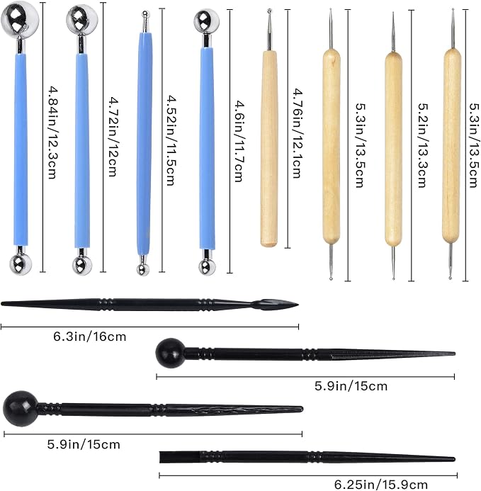 Supkiir 33Pcs Clay Fondant Extruder Cake Decorating Supplies Sugar Modeling Tool, Clay Extruder Gun with Sugar Paste Extruder, Ball Stylus Dotting Cake Crafts Clay Sculpting Tools