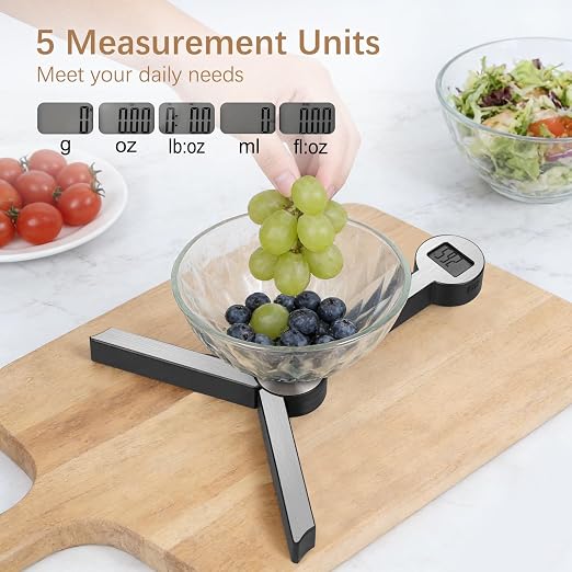 Portable Food Scale, Folding Digital Kitchen Scale, Mini Pocket Gram Ounce Scale for Travel Diet Calorie Control Cooking