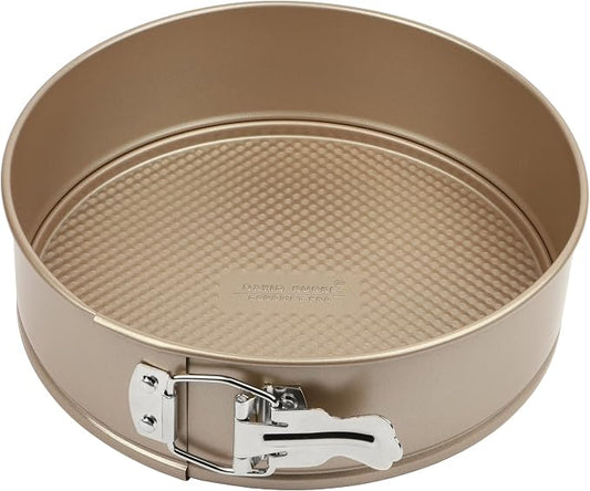David Burke 9" Springform Pan – Carbon Steel Cheesecake Mold with Removable Bottom, Oven Safe, PFTE & PFOA Free – Bronze