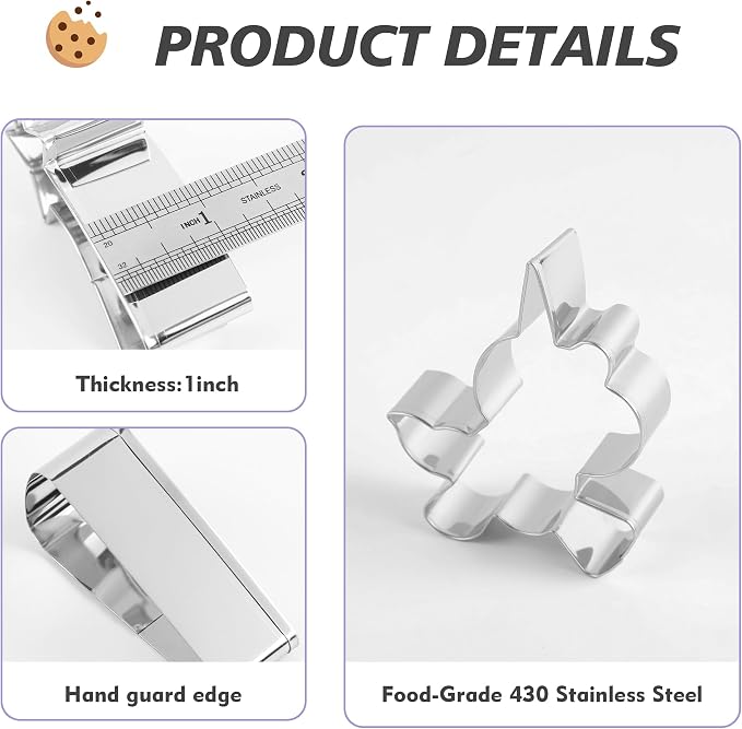 Unicorn and Rainbow Cookie Cutters, Set of 8, Cookie Biscuit Mold Food Grade Stainless Steel Fondant Cutters (Cartoon Cookie Cutters Set) For Cake Decoration
