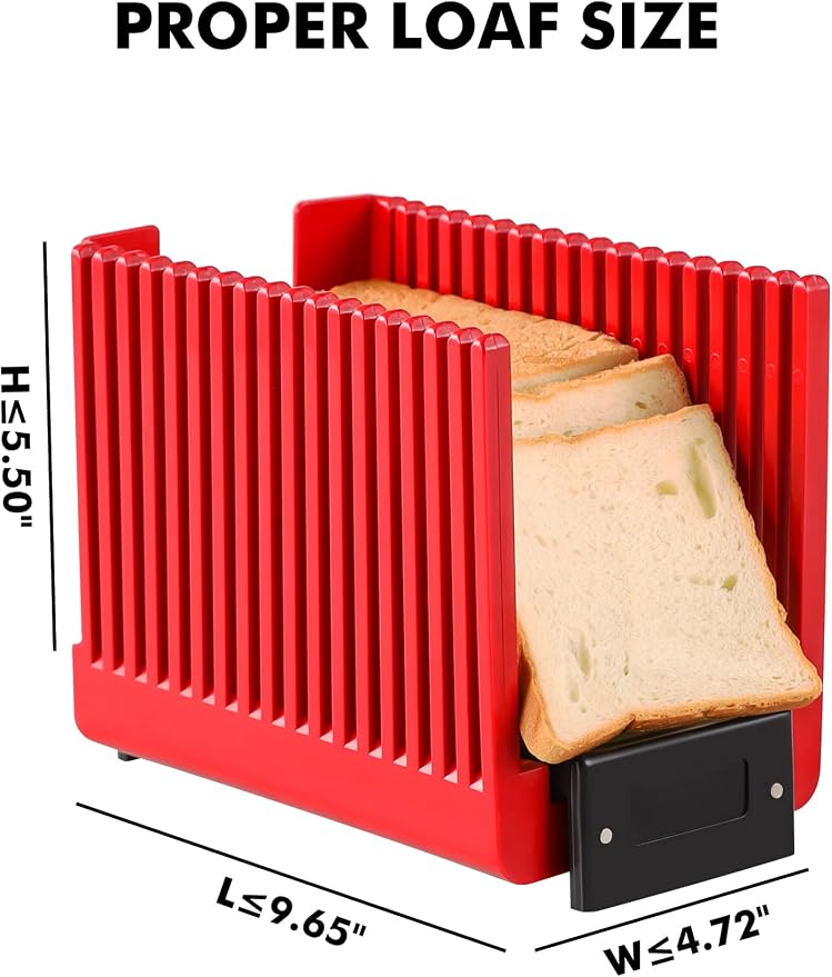 Bread Slicer for Homemade Bread Loaf Bagels, Bread Slicing Guide Easy to Clean Flodable and Campact Bread Cutter without BPA