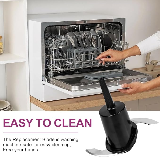 DLC-2ACBN Fits for Cuisinart Mini Prep Plus Food Processor Replacement Chopping Blade, Only Fit DLC-2A Replacement Blade, Compatible with DLC-2A, DLC-2ATQ, DLC-2AR, DLC-2APK et, Sharp and Strong Blade