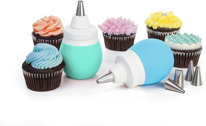 Prepworks by Progressive 8-Piece Frosting Bulb Decorating Kit (Blue)
