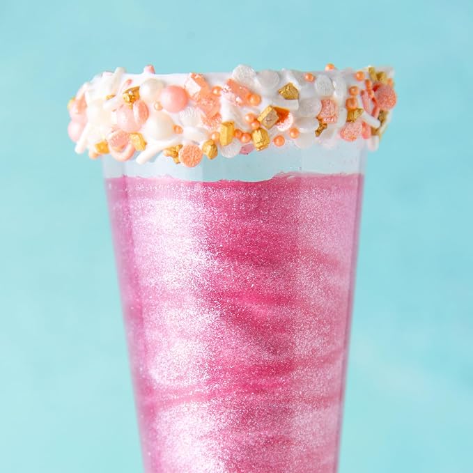 Sweets Indeed Hot Pink Edible Glitter – Valentines Day Food-Grade Drink & Baking Shimmer for Cocktails, Beverages, Cakes & Desserts – 4 gram jar
