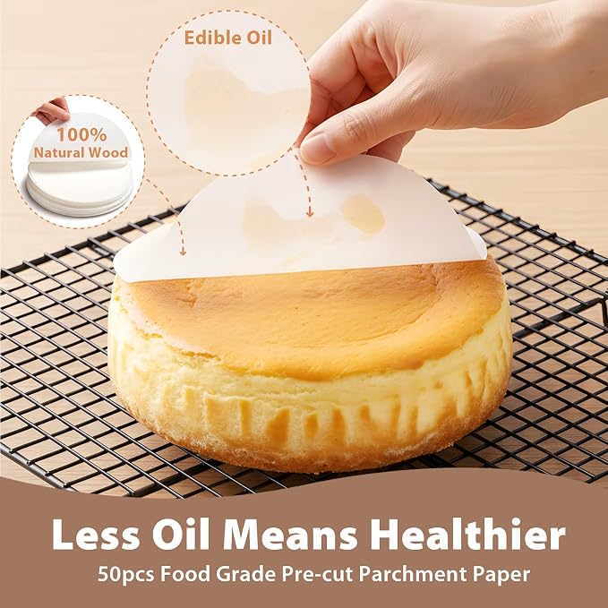 Springform Pan Set of 3 Leakproof Spring Form Pan for Cheesecake, Nonstick 4 7 9 Inch Cheesecake Pan with Silicone Protector, Springform Cheese Cake Pans Sets for Baking with 50Pcs Parchment Paper
