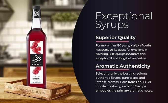 1883 MAISON ROUTIN FRANCE Raspberry Syrup - Ordering Only, 33.8 FZ