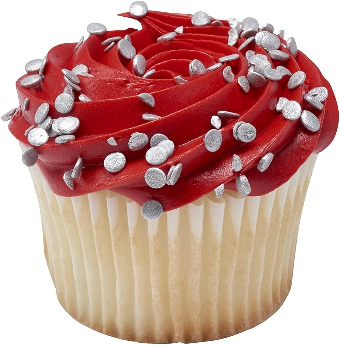 DECOPAC Confetti Silver Quins Sprinkles, 1.21 lb