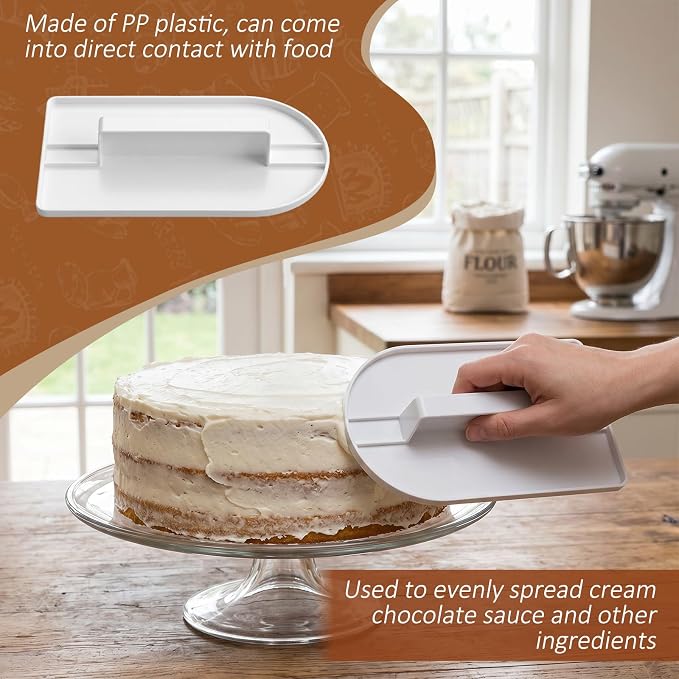 2 Pcs Fondant Smoother, Fondant Smoothing Icing Paddle Polisher Finisher Cake Decoration, 14.5 x 8 cm / 5.7" x 3.1"