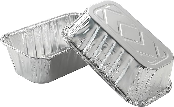 Waytiffer 30 Pack 1Lb mini Loaf Pans Heavy Duty Disposable Aluminum Foil Bread Tins Standard Size - 6" X 3.5" X 2.5" Oven Safe Sturdy Small Bread Tin Pans-1 Pound Loaf Pans …