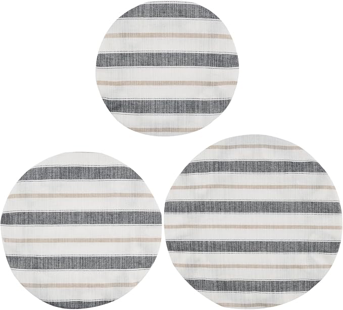 3Pcs Reusable Bowl Covers for Bread Proofing, Elastic Linen Cotton Food Cover for Sourdough Proofing Basket, Food Storage Baking Supplies for Home, Gift for Women