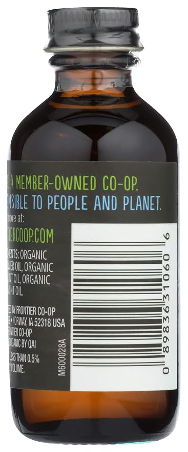 Frontier Co-op Organic Mint Flavor,2 fl oz. - For Baking and Culinary Use,(Pack of 2)
