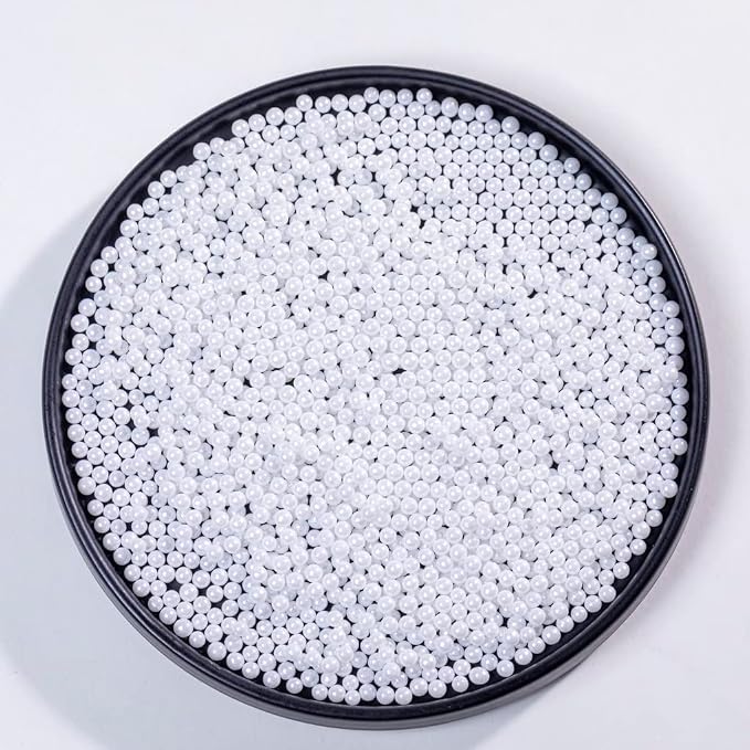 White Sprinkles Edible Pearl, 4mm Cake sprinkles,Cookie Sprinkles,Sugar Pearl, Edible Candy Pearls 130g 4.6OZ for Cake Cupcake Decorationg (4mm-White)
