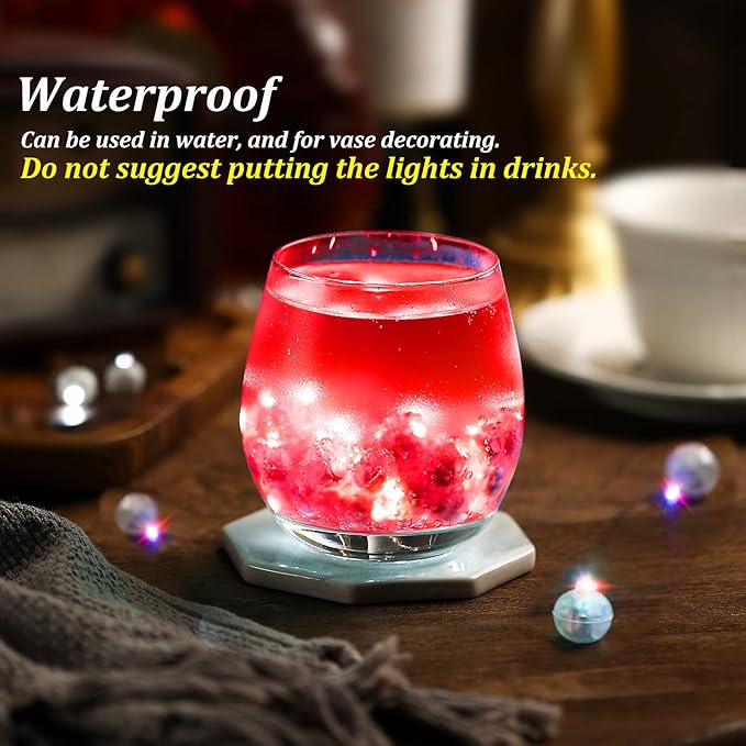 ZGWJ 200PCs Red Balloon Lights Mini, Battery Powered, Long Standby Time Waterproof Tiny Led Round Light for Paper Lantern Balloon Party Easter Eggs Wedding Christmas Halloween Decorations
