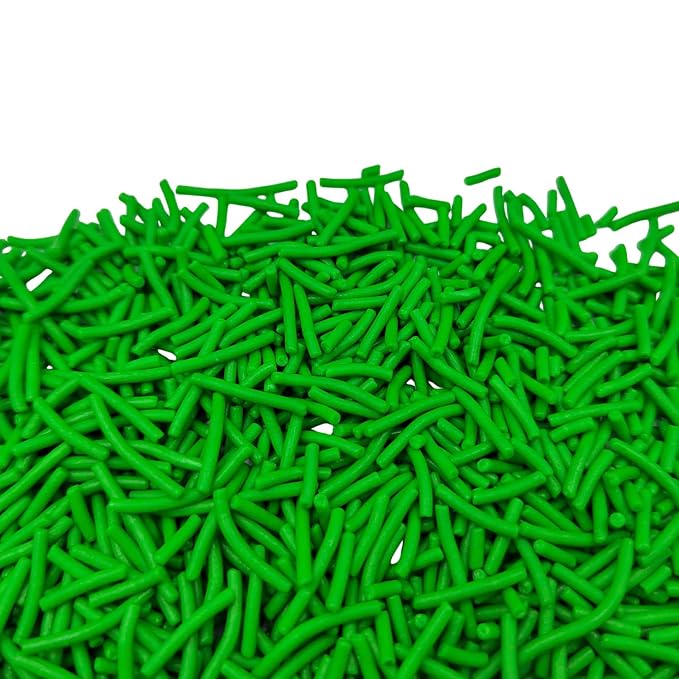 Jimmies Sprinkles, Edible Jimmy Sprinkles, Green Crunchy Jimmies Mix for Cake Decorating, Edible Cookie Cupcake Decorations for St Patrick's Day Baking and Christmas Party Treats