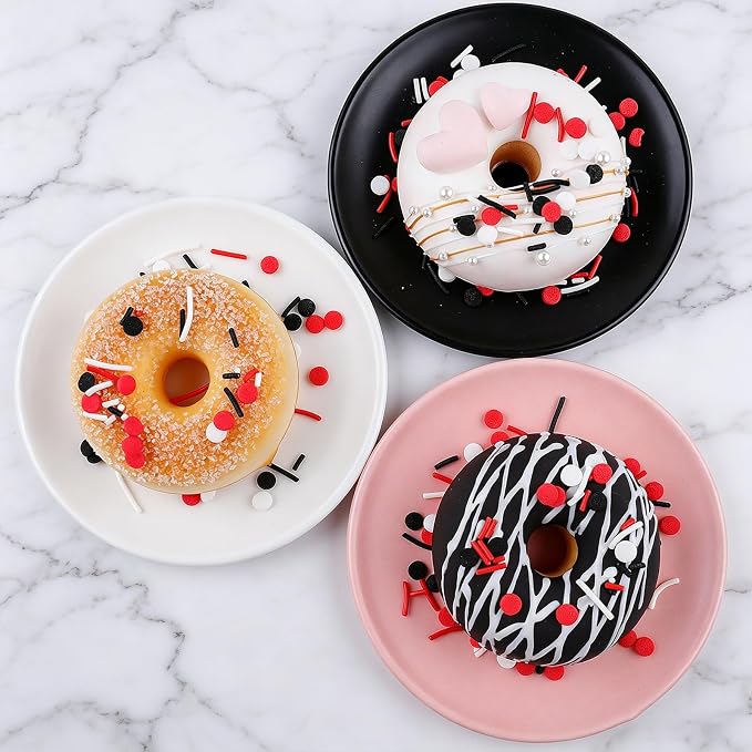 Black Red White Sprinkles for Cake Decorating, 4.6oz Graduation Sprinkles 3-Mix with Nonpareils Confetti Jimmies for Cupcakes Ice Cream Dessert